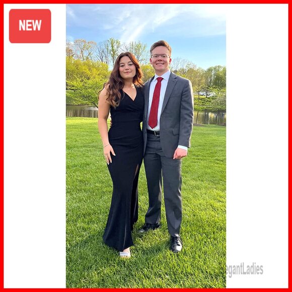 Sleeveless V-Neck Split Mermaid Evening Cocktail Maxi Dress - Picture 5 of 5